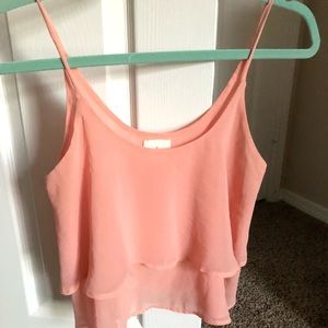 Audrey Flowy peach tank top